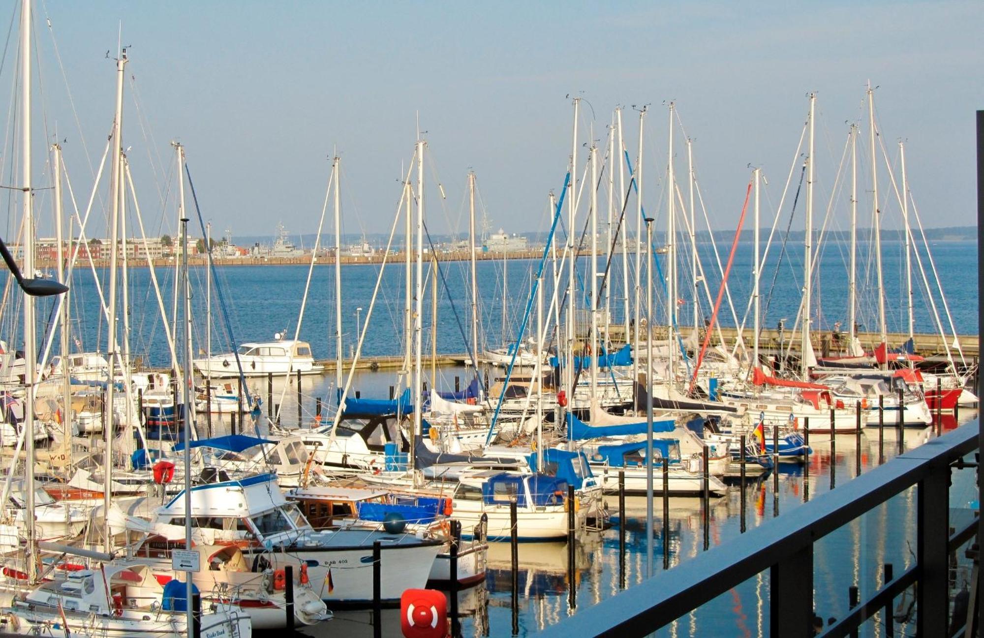 Apartment 12 - "Silbermoewe I" - Blickrichtung Yacht- Und Binnenhafenoffenes Meer Eckernförde Dış mekan fotoğraf